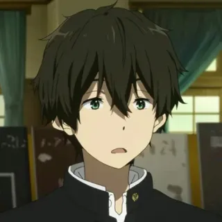 🚚 Houtarou Oreki Hyouka Anime, Ragazzo, Uniforme, Adolescente, Houtarou Oreki, Hyouka, Personaggio telegram sticker