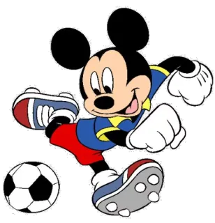 ⚽ Mickey Mouse Topolino, calcio, cartoni animati, sport telegram sticker
