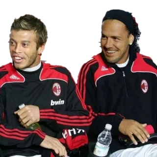 👬 futebol, futebol, atletas, AC Milan, esportes, time telegram sticker