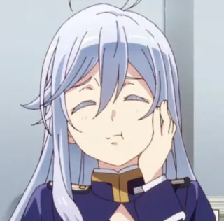 ✨ Anime, Mädchen, Süß, Charakter, Ausdruck, Gesichtsausdruck, Schmollen whatsapp sticker