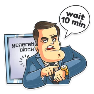 ⌚ wait 10 min
generation block esperando, hombre, burócrata, tiempo, plazo telegram sticker