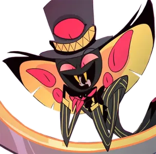 😈 Sir Pentious Hazbin Hotel ular, topi, penjahat, kartun, lucu telegram sticker