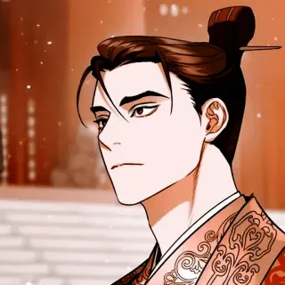 ☀️ asiático, homem, tradicional, coreano, histórico, retrato whatsapp sticker