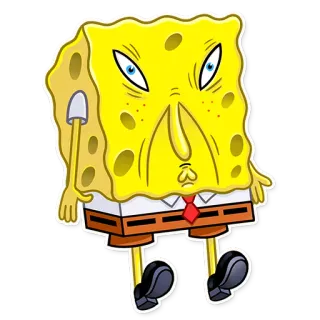 ☹️ Spongebob สพันจ์บ็อบ, การ์ตูน, สติกเกอร์ telegram sticker