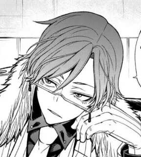 😒 Anime, Manga, Hombre, Gafas, Retrato telegram sticker