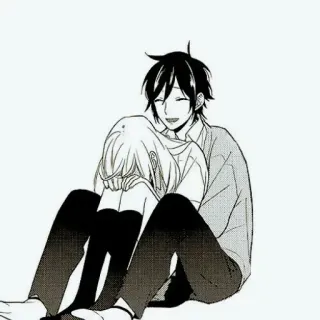 🕸 Anime, Pareja, Romance, Abrazo, Manga, Amor, Lindo telegram sticker