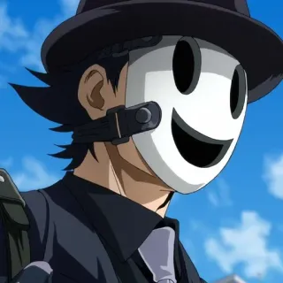 🚬 anime, mask, hat, cartoon, portrait telegram sticker