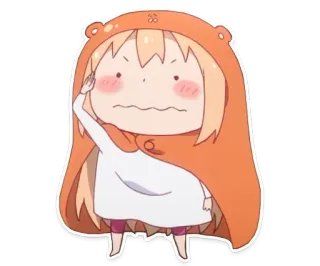 👍 Umaru Doma Himouto! Umaru-chan anime, cartoon, funny, cute, umaru, himouto, daga, kotowaru, salute telegram sticker