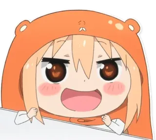 😀 Umaru Doma Himouto! Umaru-chan Аниме, Умару, Каваи, Мультфильм, Милый, Девушка, Чиби telegram sticker