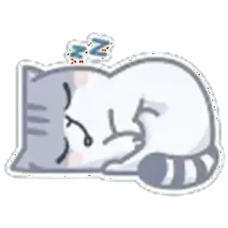😴 cat zzz cat, sleeping, cute, rest, nap, cartoon, animal telegram sticker