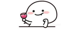 🍚 desenho animado, bebida, vinho, personagem whatsapp sticker