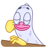 🙃 만화, 새, 웃긴, 바보같은, 캐릭터, 동물 telegram sticker