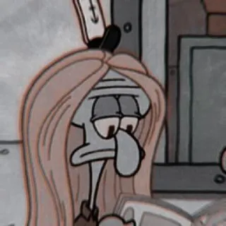 🔪 Squidward Spongebob การ์ตูน, สควิดวาร์ด, ผมสีบลอนด์, สพันจ์บ็อบ telegram sticker