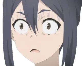 😨 Anime, Gadis, Kaget, Terkejut, Ekspresi, Kartun telegram sticker