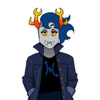 😏 Тролль, Рога, Персонаж, Фанарт telegram sticker