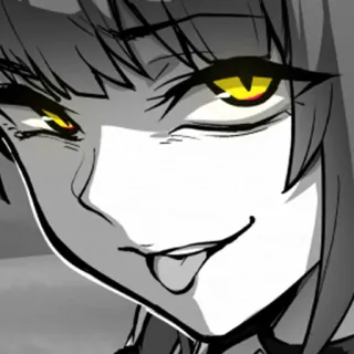 😜 Anime, Manga, Chica, Sonrisa burlona, Lengua telegram sticker