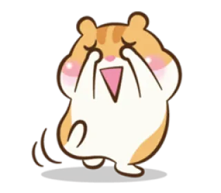 😃 仓鼠, 可爱, 哭泣, 动物, 卡通 telegram sticker