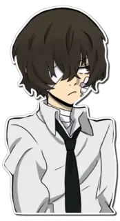 😕 Osamu Dazai Bungou Stray Dogs Anime, Postać, Bungou Stray Dogs, Osamu Dazai, Dazai telegram sticker