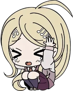 😣 Kaede Akamatsu Danganronpa V3: Killing Harmony Аниме, Чиби, Манга, Каваий, Эмоциональный, Милый telegram sticker