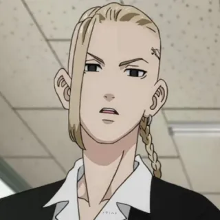 🐉 Ryuguji Ken Tokyo Revengers Anime, Personaggio, Treccia, Capelli Biondi, Tokyo Revengers telegram sticker