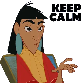 🖐 Kuzco The Emperor's New Groove การ์ตูน, ดิสนีย์, จักรพรรดิ, คูสโก้, ตัวละคร telegram sticker