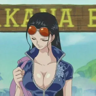 👑 Nico Robin One Piece Anime, Personnage, One Piece, Nico Robin, Femme whatsapp sticker