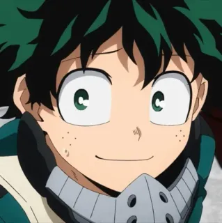 🥦 Izuku Midoriya My Hero Academia 애니, 만화, 히어로, 데쿠, 나의 히어로 아카데미아, 이즈쿠, 미도리야, 슈퍼히어로 telegram sticker