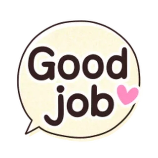 😊 Good job bom trabalho, incentivo, positivo, adesivo telegram sticker