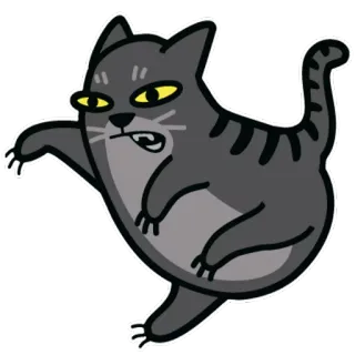 😩 gato, dibujos animados, animal, pegatina telegram sticker