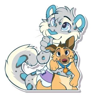 🐕 Snow Leopard whatsapp sticker