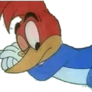 👁 Woody Woodpecker การ์ตูน, นก, แอนิเมชั่นคลาสสิก, วู้ดดี้ วู้ดเพ็คเกอร์ telegram sticker