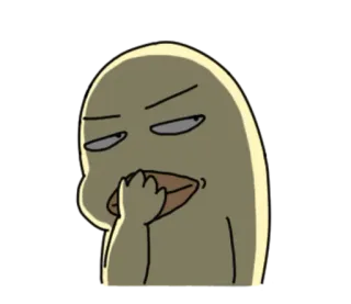 😏 Hoạt hình, Nhân vật, Hình dán, Suy nghĩ, Trầm tư telegram sticker