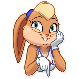 ☺️ Lola Bunny Space Jam looney tunes, dibujos animados, conejo, baloncesto, space jam telegram sticker