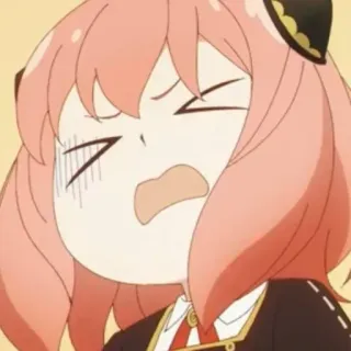 🥜 Anya Forger Spy x Family anime, cartoon, personage, meisje, uitdrukking, grappig, spy x family, anya telegram sticker