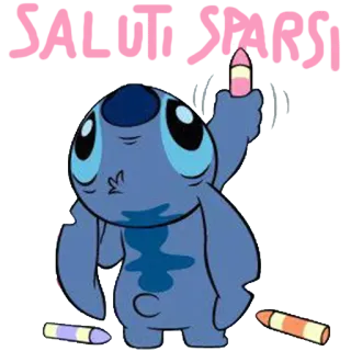 🐨 Stitch Salut spora! stitch, cartoon, cute, alien, waving, romanian, salut telegram sticker