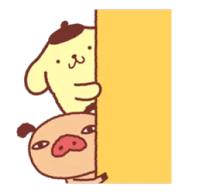 ☺️ cute, dog, pig, peeking, animal telegram sticker