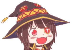 😄 Megumin Konosuba Anime, Manga, Chibi, Süß, Charakter whatsapp sticker