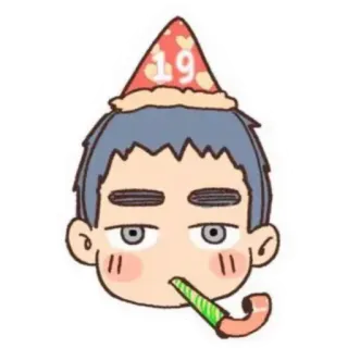 🥳 19 pesta, ulang tahun, perayaan, nomor 19, kartun, karakter telegram sticker