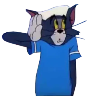 🐈 Tom Cat Tom and Jerry dessin animé, chat, salut, bleu telegram sticker