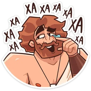 😂 XA XA XA XA XA XA XA XA XA XA man, laughing, crying, expression, cartoon, sticker, funny, humor telegram sticker