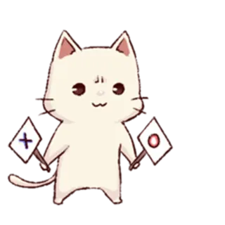 👀 kot, flaga, kreskówka, zwierzę, słodki, japonia, anime telegram sticker