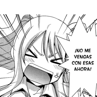 😤 ¡NO ME VENGAS CON ESAS AHORA! Manga, Anime, Exclamation, En colère, Frustré, Bulle de dialogue whatsapp sticker
