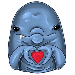 Dolphin alcoholic @dailyponer whatsapp stickers