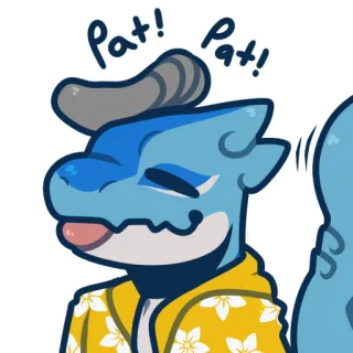🙌 Pat! Pat! Echse, Cartoon, Niedlich, Sticker, Tier, Dinosaurier whatsapp sticker