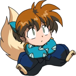 😐 Shippo Inuyasha Anime, Dibujos animados, Shippo, Zorro, Inuyasha, Personaje whatsapp sticker