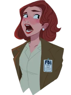 😲 FBI ФБР, Агент, Федеральное бюро расследований, Мультфильм, Женщина telegram sticker