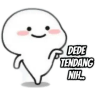 🦶 DEDE TENDANG NIH cute, blob, indonesian, cartoon telegram sticker