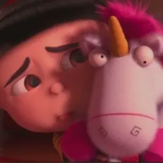 🥺 Agnes Despicable Me agnes, despicable me, unicorn, cartoon telegram sticker