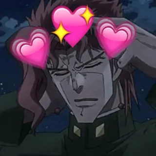 ❤️ Kakyoin Noriaki JoJo's Bizarre Adventure Anime, Serca, Postać, JoJo's Bizarre Adventure, Kakyoin telegram sticker