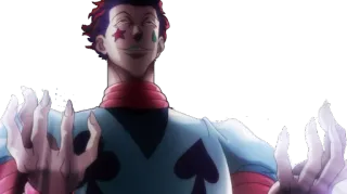 😜 Hisoka Hunter x Hunter anime, clown, magician, villain telegram sticker